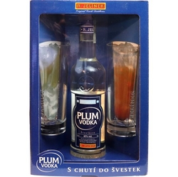 Vodka Plum 40% 0,5l 2x sklenice Rudolf Jelínek