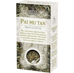 čaj Bílý Pai Mu Tan 50g sypaný Grešík etik2