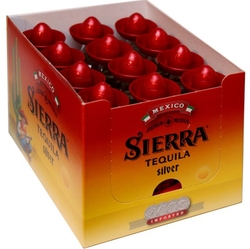 Tequila Sierra silver 38% 40ml x12 miniatur etik2