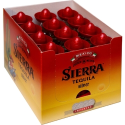 Tequila Sierra silver 38% 40ml x12 miniatur etik2
