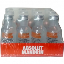 Vodka Absolut Mandrin 40% 50ml x12 miniatur etik2