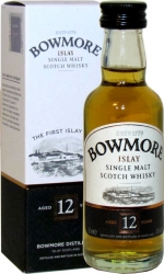 Whisky Bowmore 12 Years 40% 50ml etik2 Krabička