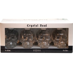Vodka Crystal Head 40% 50ml x4 Lebka Miniatura