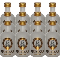 Vodka Carskaja Zolotaja 40% 50ml x12 mini