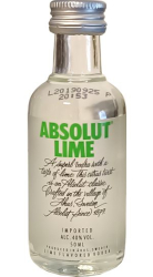 Vodka Absolut Lime 40% 50ml miniatura etik2