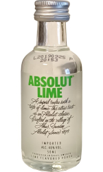 Vodka Absolut Lime 40% 50ml miniatura etik2