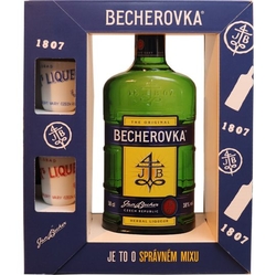 Becherovka 38% 0,5l +2 kalíšky Jan Becher