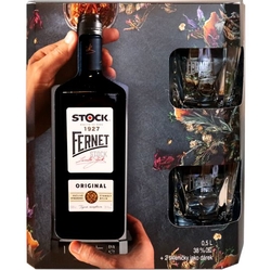 Fernet Stock 38% 0,5l 2x sklenička
