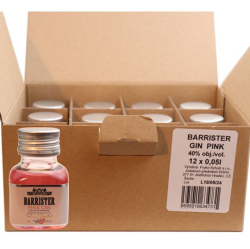 Gin Pink Barrister 40% 50ml x12 miniatur etik2