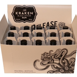 Kraken Rum Black Spiced 47% 50ml x15 Mini etik2