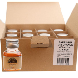 Gin Orange Barrister 43% 50ml x12 miniatur etik2