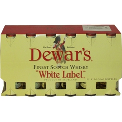 whisky Dewars 40% 50ml White Label x12 miniatura