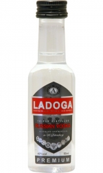 Vodka Ladoga Russian Premium 40% 50ml miniatura