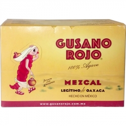 Tequila Gusano Rojo 38% 50ml x10 červ etik2 mini