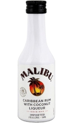 rum Malibu white 21% 50ml miniatura etik3