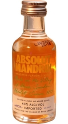 Vodka Absolut Mandrin 40% 50ml miniatura etik3