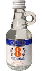 Ouzo 8 Original Greek 38% 40ml miniatura