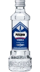 vodka Puschkin Clear 37,5% 40ml miniatura etik2