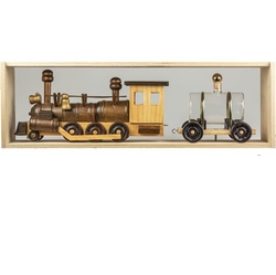 Dřevěná lokomotiva a vagón s cisternou 0,2l