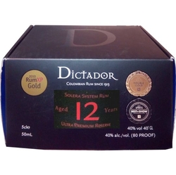 Rum Dictador 12 Years 40% 50ml x12 ks miniatur