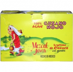 Mezcal Gusano Rojo 38% 50ml x10 červ miniatura