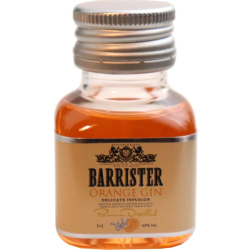 Gin Orange Barrister 43% 50ml miniatura etik2