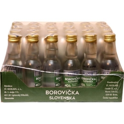 Borovička Slovenská 40% 40ml x24 Nicola mini etik2