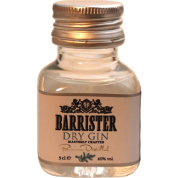 Gin Dry Barrister 40% 50ml miniatura etik2