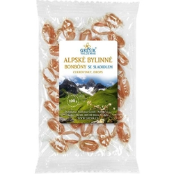 Bonbóny Alpské bylinné se sladidlem 100g Grešík