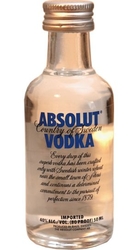 Vodka Absolut Clear 40% 50ml miniatura etik3