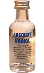 Vodka Absolut Clear 40% 50ml miniatura etik3