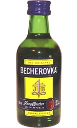 Becherovka 38% 50ml miniatura etik11