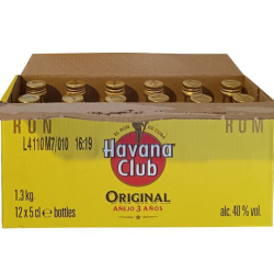 Rum Havana Club Anejo 3 Anos 40% 50ml x12 etik3