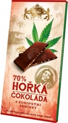 Čokoláda Hořká 70% 80g s konopným semínkem x15 ks