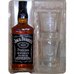 Whisky Jack Daniels 40% 0,7l +2x sklo plech etik2