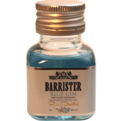 Gin Blue Barrister 40% 50ml miniatura etik2