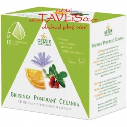 čaj Brusinka-Pomeranč-Čekanka 10 pyramid Grešík