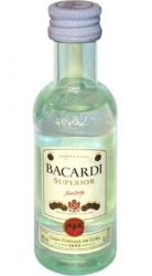 Rum Bacardi Carta Blanca 40% 50ml miniatura etik3