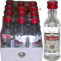 vodka Clear 40% 50ml x12 Sobieski miniatura