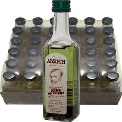Absinth King of spirits 70% 50ml x36 mini etik2