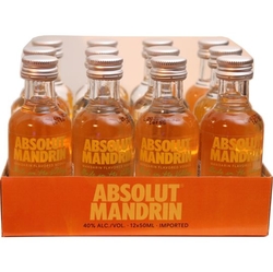 Vodka Absolut Mandrin 40% 50ml x12 miniatur etik3