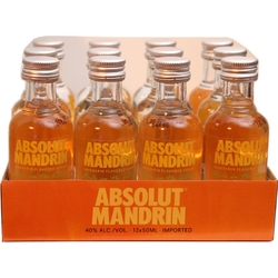 Vodka Absolut Mandrin 40% 50ml x12 miniatur etik3