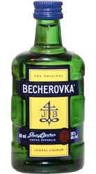 Becherovka 38% 50ml miniatura etik9