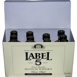 whisky Label 5 40% 50ml x12 miniatur
