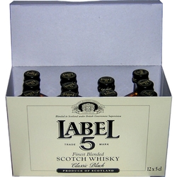 whisky Label 5 40% 50ml x12 miniatur