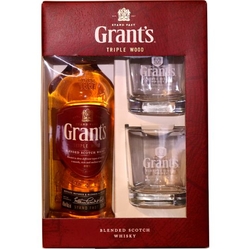 Whisky Grants Triple Wood 40% 0,7l 2x sklo