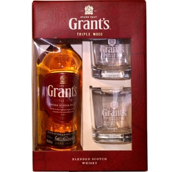 Whisky Grants Triple Wood 40% 0,7l 2x sklo