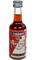 vermut Cinzano Rosso 15% 50ml miniatura etik2