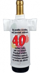 Tričko dárkové na láhev Výročí 40