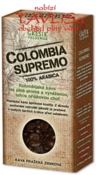 Káva Colombia Supremo 100g pražená zrnková Grešík